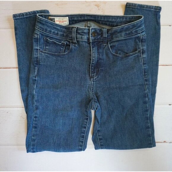GAP Universal Jegging Mid Rise Jeans - Dark Indigo, Size 27/4R - Picture 1 of 7